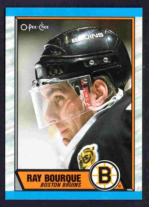 Boston Bruins Ray Bourque 1989 O Pee Chee OPC Hockey Card #110 nr mt  !