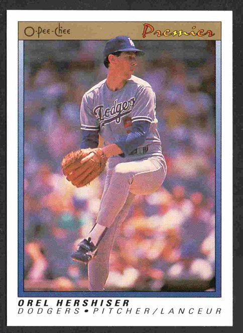 Los Angeles Dodgers Orel Hershiser 1991 O-Pee-Chee Premier #64