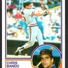 Cleveland Indians Chris Bando 1983 Topps #227 nr mt