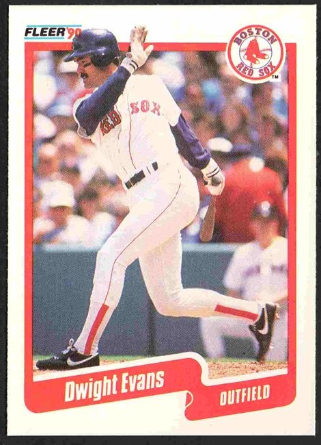 Boston Red Sox Dwight Evans 1990 Fleer Baseball Card #274 nr mt
