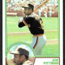 San Diego Padres Joe Pittman 1983 Topps Baseball Card #346 nr mt