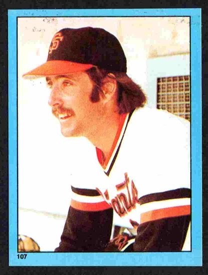 San Francisco Giants Greg Minton 1982 Topps Sticker #107 nr mt