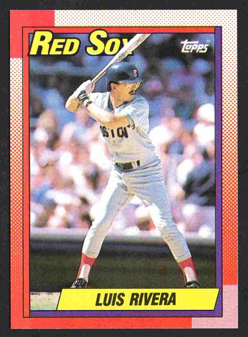 Boston Red Sox Luis Rivera 1990 Topps Baseball Card #601 nr mt