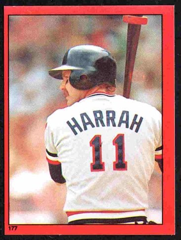 Cleveland Indians Toby Harrah 1982 Topps Sticker #177 nr mt