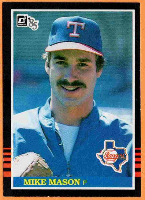 Texas Rangers Mike Mason RC Rookie Card 1985 Donruss #281 nr mt