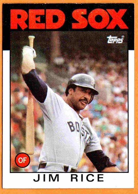Boston Red Sox Jim Rice HOF 1986 Topps Baseball Card #320 nr mt