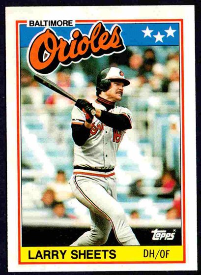 Baltimore Orioles Larry Sheets 1988 Topps UK Mini #70 nr mt