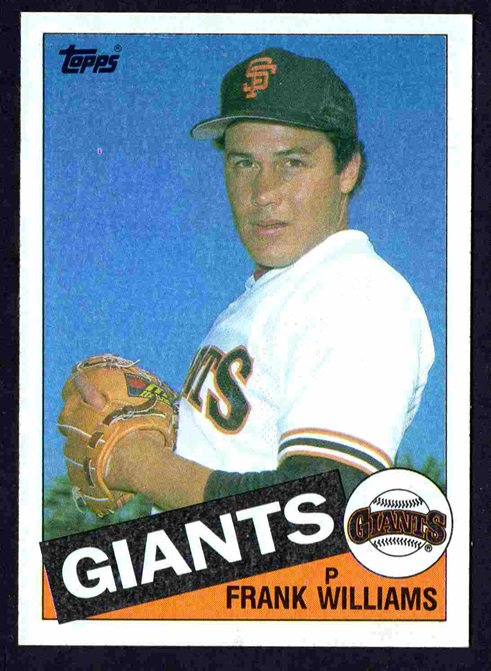 San Francisco Giants Frank Williams RC Rookie Card 1985 Topps #487 nr mt