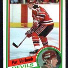 New Jersey Devils Pat Verbeek RC Rookie Card 1984 O Pee Chee OPC #121 nr mt