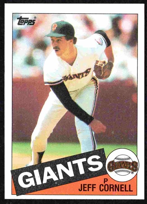 San Francisco Giants Jeff Cornell RC Rookie Card 1985 Topps #514 nr mt