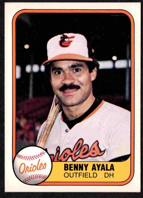 Baltimore Orioles Benny Ayala 1981 Fleer Baseball Card #185 nr mt