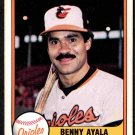Baltimore Orioles Benny Ayala 1981 Fleer Baseball Card #185 nr mt