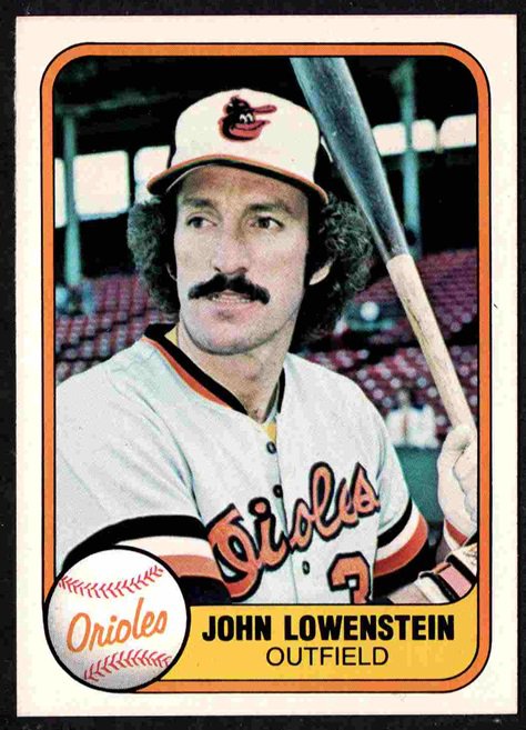Baltimore Orioles John Lowenstein 1981 Fleer Baseball Card #186 nr mt