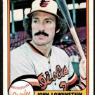 Baltimore Orioles John Lowenstein 1981 Fleer Baseball Card #186 nr mt