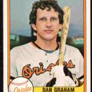Baltimore Orioles Dan Graham 1981 Fleer Baseball Card #189 nr mt