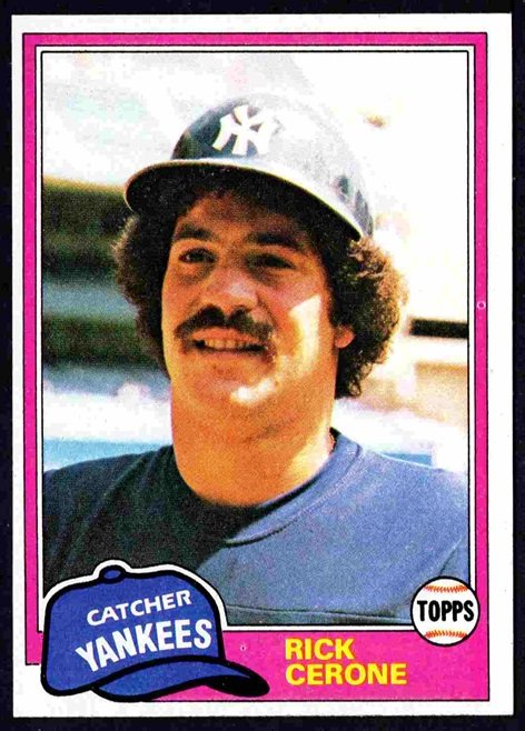 New York Yankees Rick Cerone 1981 Topps Baseball Card # 335 nr mt
