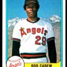 California Angels Rod Carew (HOF 1991) 1981 Fleer Baseball Card #268 nr mt
