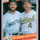 Hot Corners Hot Hitters Boston Red Sox Wade Boggs Oakland Athletics Carney Lansford 1989 Fleer #633
