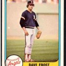 California Angels Dave Frost 1981 Fleer Baseball Card #275 nr mt