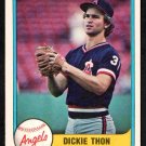 California Angels Dickie Thon 1981 Fleer Baseball Card #277 nr mt