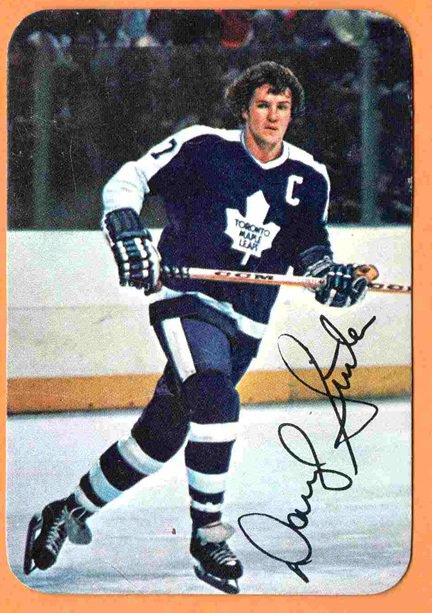 On Hold Toronto Maple Leafs Darryl Sittler (HOF) 1977 Topps Insert Hockey Card #20 g/vg