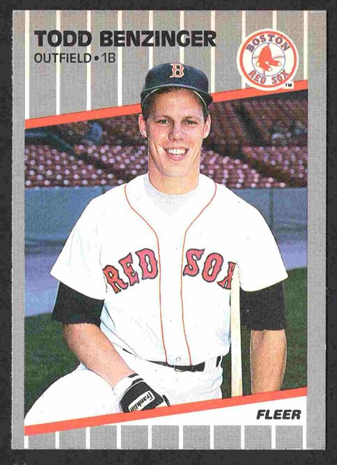 Boston Red Sox Todd Benzinger1989 Fleer Baseball Card #79 nr mt