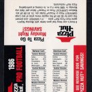 1986 Complete NFL Schedule Pizza Hut