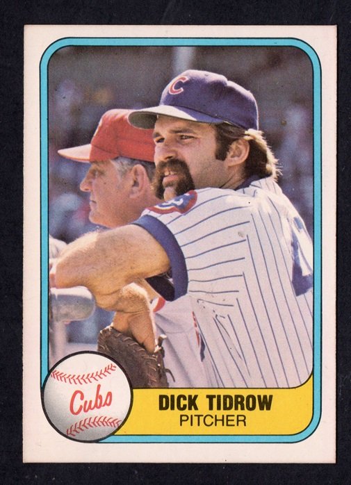 Chicago Cubs Dick Tidrow 1981 Fleer Baseball Card #299 nr mt