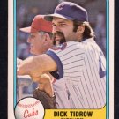Chicago Cubs Dick Tidrow 1981 Fleer Baseball Card #299 nr mt