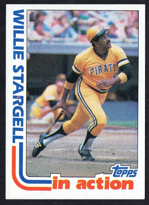 Pittsburgh Pirates Willie Stargell In Action 1982 Topps Baseball Card # 716 nr mt HOF !