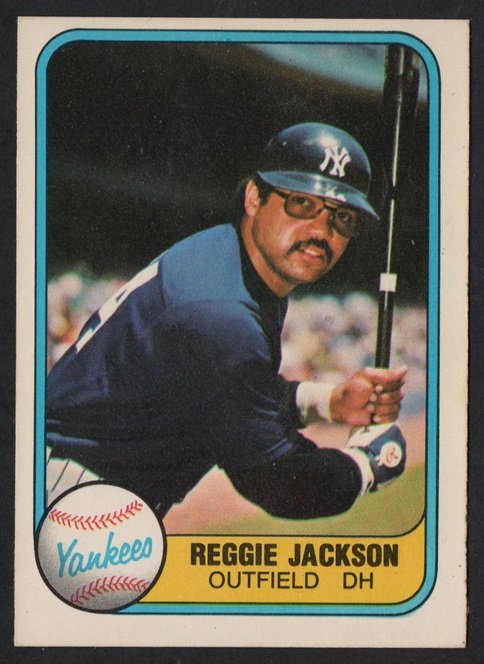 New York Yankees Reggie Jackson 1981 Fleer Baseball Card #79 nr mt    HOF