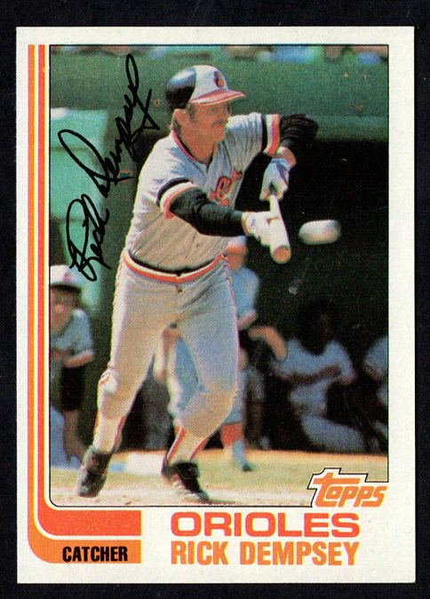 Baltimore Orioles Rick Dempsey 1982 Topps Baseball Card 489 nr mt