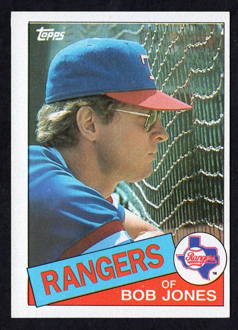 Texas Rangers Bob Jones 1985 Topps Baseball Card #648 nr mt