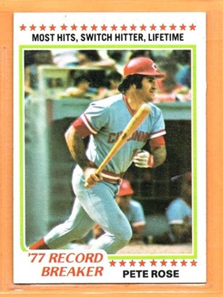 Cincinnati Reds Pete Rose Record Breaker 1978 Topps #5 nr mt
