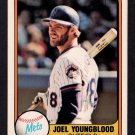 New York Mets Joel Youngblood 1981 Fleer #331 nr mt