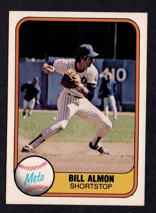 New York Mets Bill Almon 1981 Fleer #332 nr mt