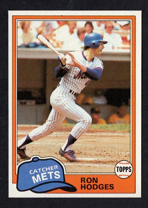 New York Mets Ron Hodges 1981 Topps Baseball Card 537 nr mt