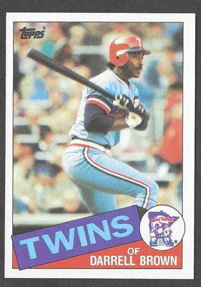 Minnesota Twins Darrell Brown 1985 Topps #797 nr mt