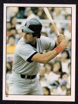 Boston Red Sox Fred Lynn 1981 Topps Sticker #42 nr mt