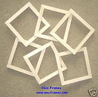 6 UNFINISHED 5X5 WOOD PICTURE FRAMES 5/8" wide