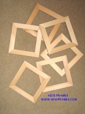 UNFINISHED PICTURE FRAMES 1" MOULDING-YOU PICK SIZES 3X3,4x4,4x5,5x5,5X6,5x7,6x6 anything between