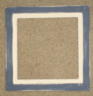 6X6 Faux Double picture frame  soldier blue & white