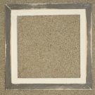 6X6 Faux Double picture frame dark khaki & white