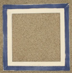 6X6 Faux Double picture frame dark royal blue & white