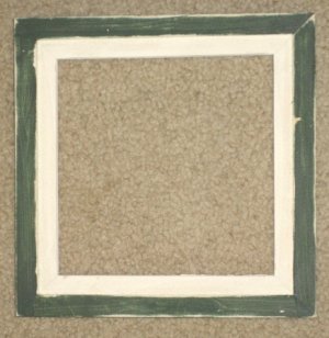 6X6 Faux Double picture frame forest green & white