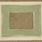 ACEO HAND MADE WOOD PICTURE FRAME 2½X3½ SAGE/WHITE