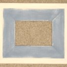 ACEO HAND MADE WOOD PICTURE FRAME 2½X3½ BLUE/WHITE