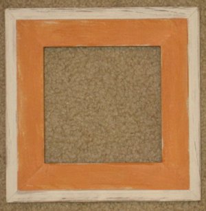 5X5 Montana style picture frame orange & white