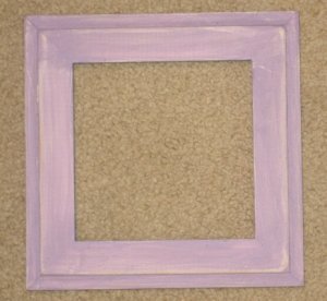 6x6 Montana style picture frame lavender over white