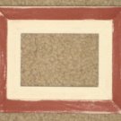 ACEO HAND MADE WOOD PICTURE FRAME 2½X3½ Barn Red over White